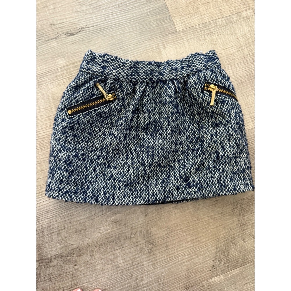 Janie and Jack Navy/White Tweed Mini Skirt‎ - Baby Size 3-6 Months